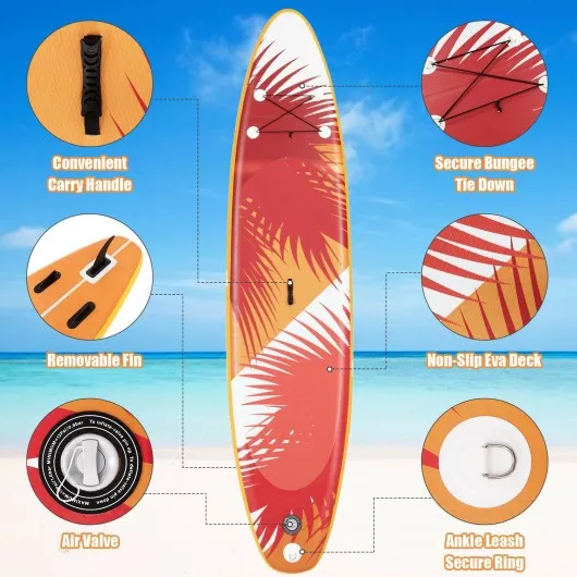 10.5' Inflatable Stand Up board with Aluminum Paddle Pump-M