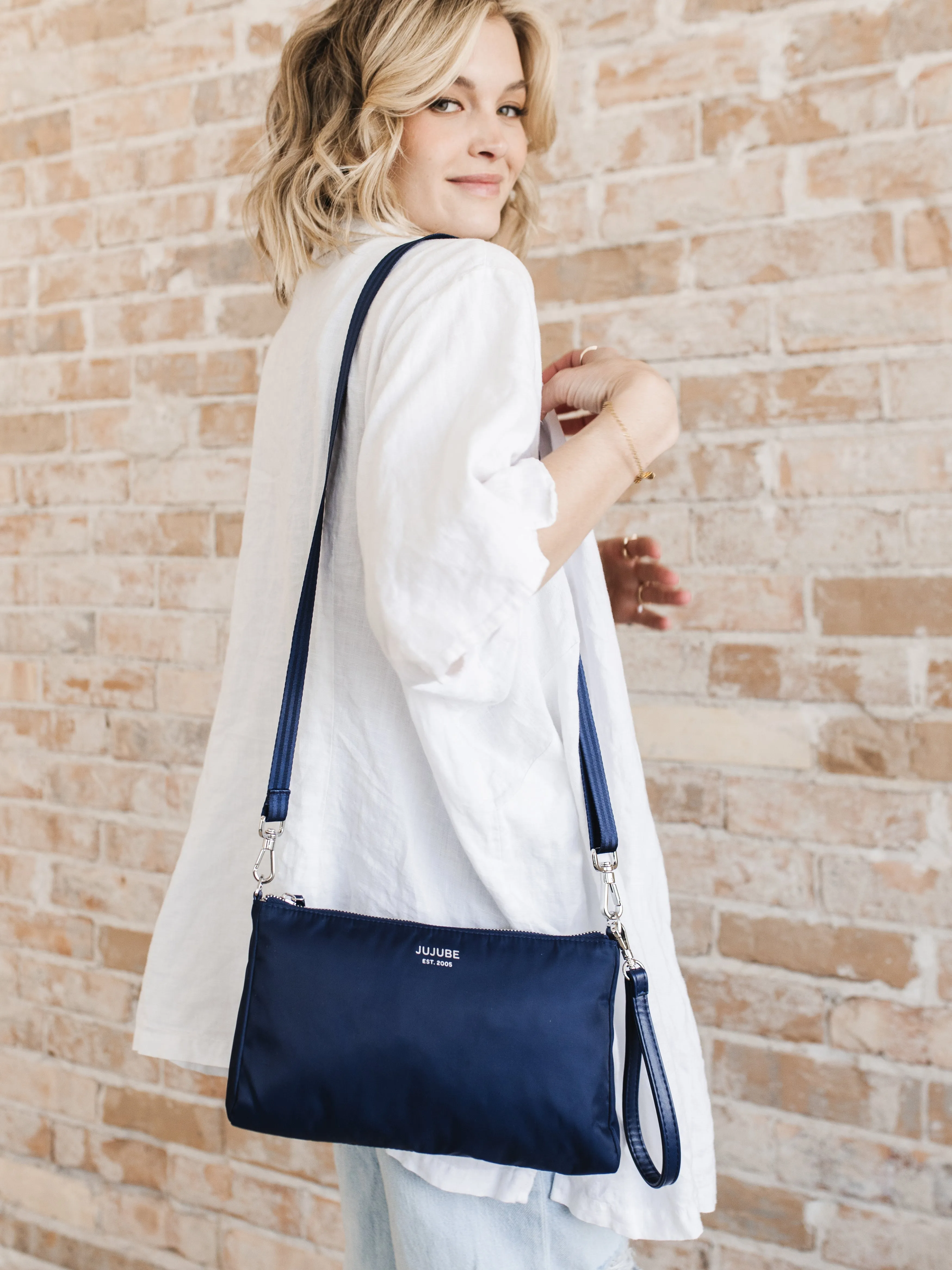 3-Piece Pouch Clutch Purse Set - Navy