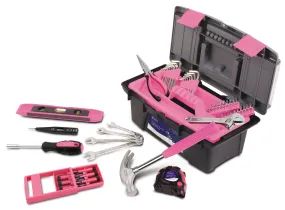 53 Piece Household Tool Kit with Tool Box Pink- DT9773P