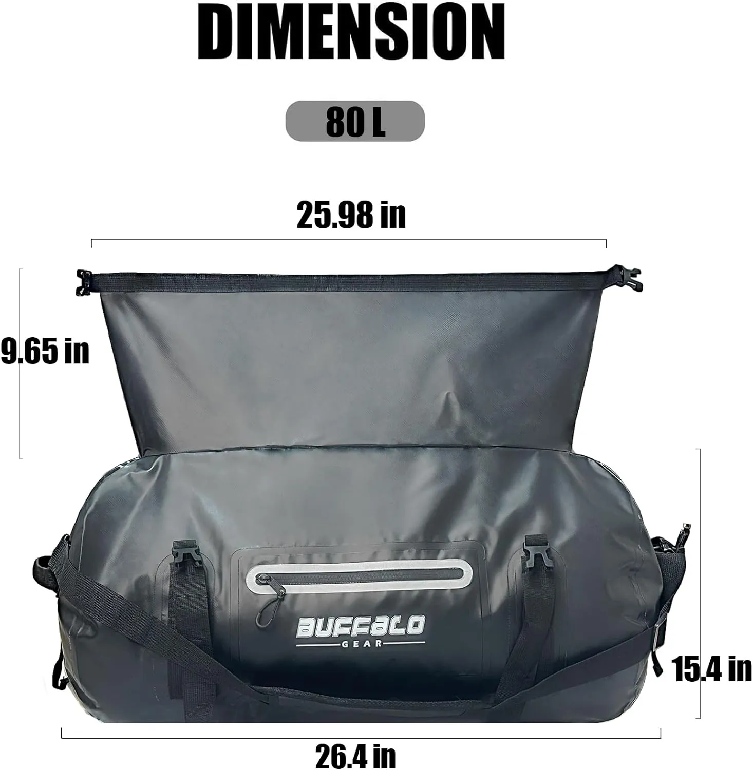 80L Roll Top Waterproof Duffel Dry Bag,Travel Duffel Bag For Outdoor