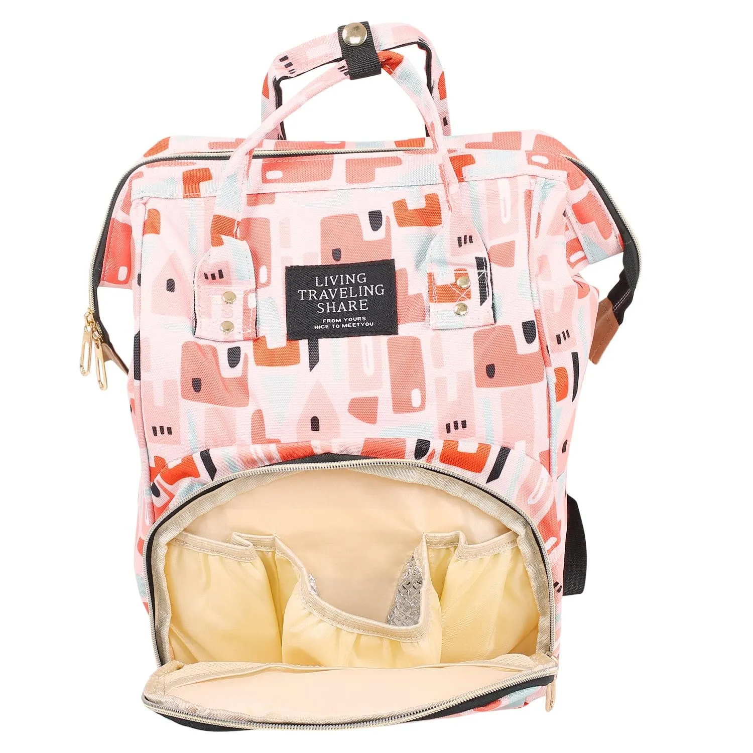 Abstract Peach Diaper Bag