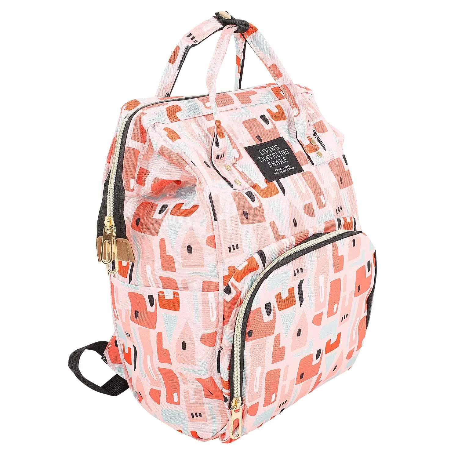 Abstract Peach Diaper Bag