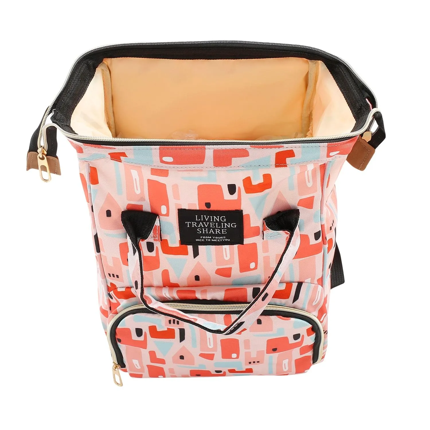 Abstract Peach Diaper Bag