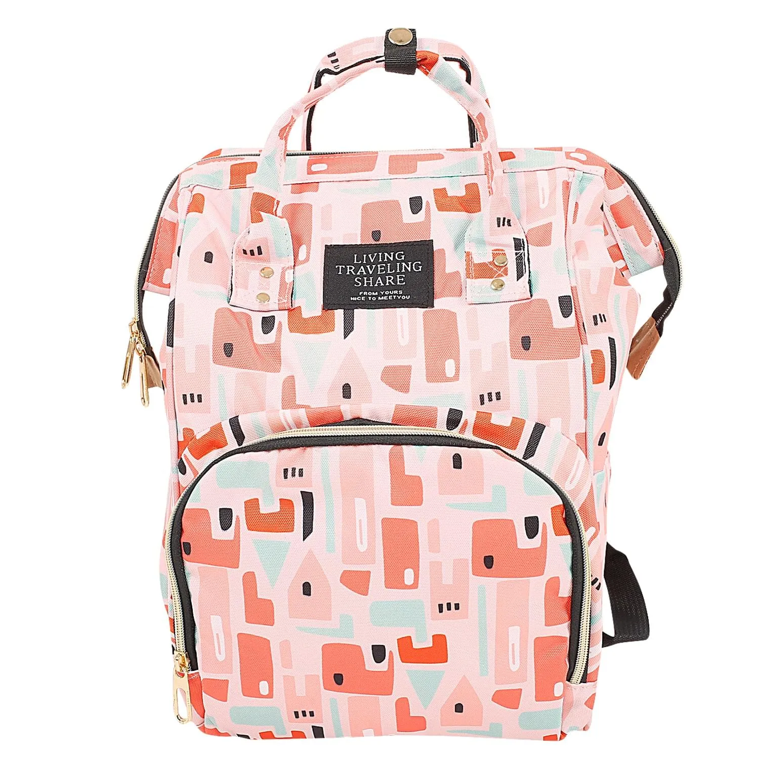 Abstract Peach Diaper Bag