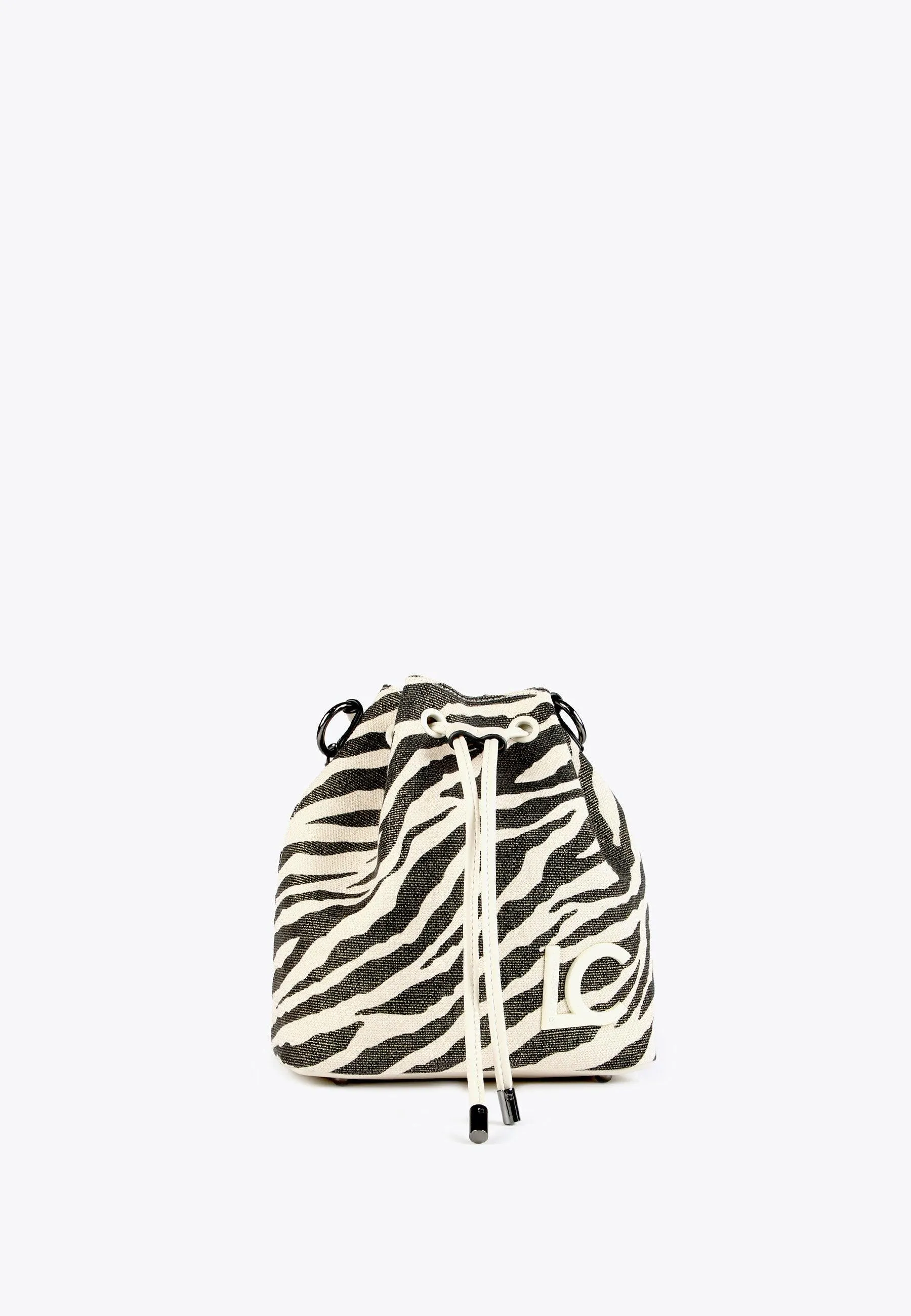 Animal print bucket bag