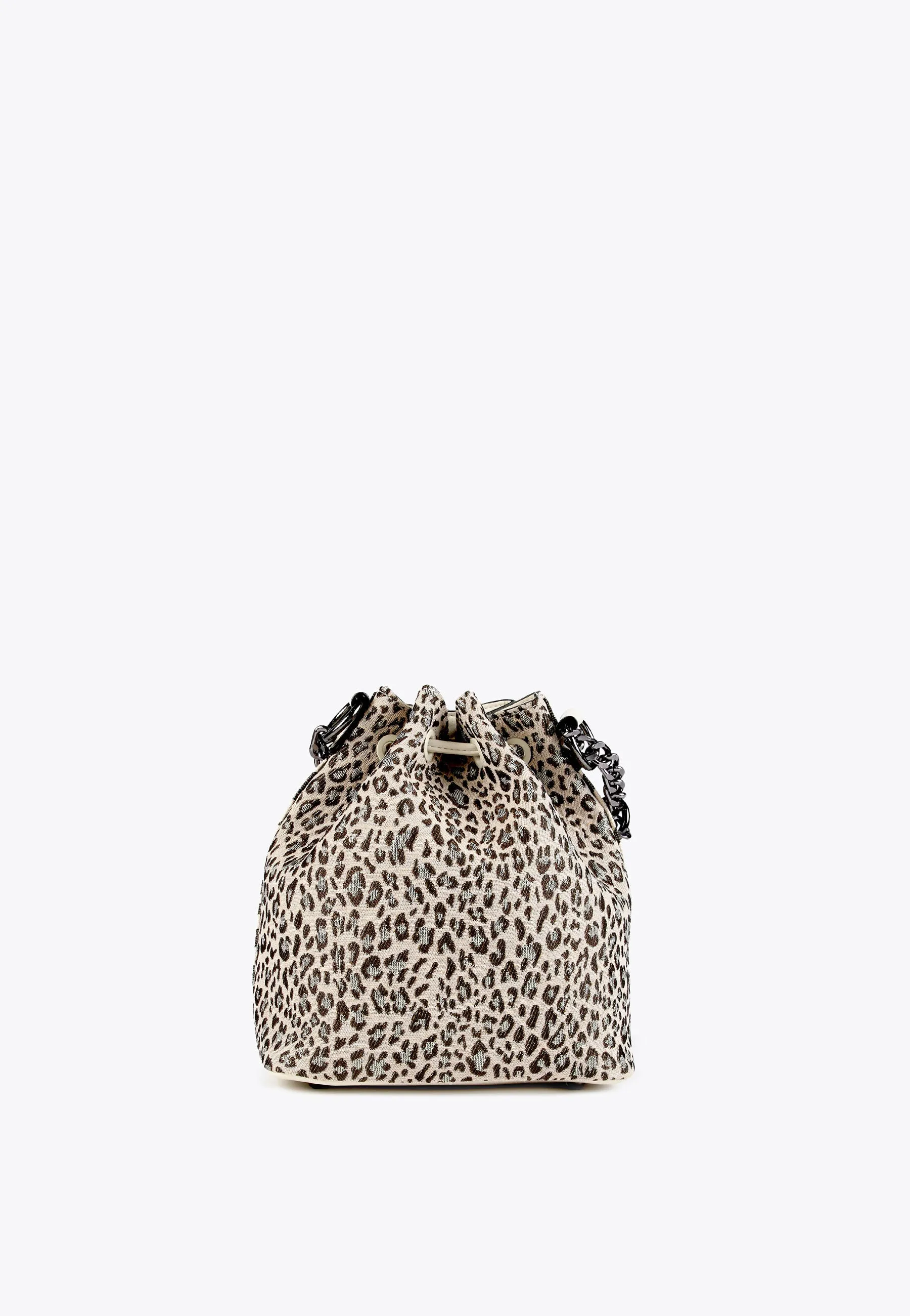 Animal print bucket bag