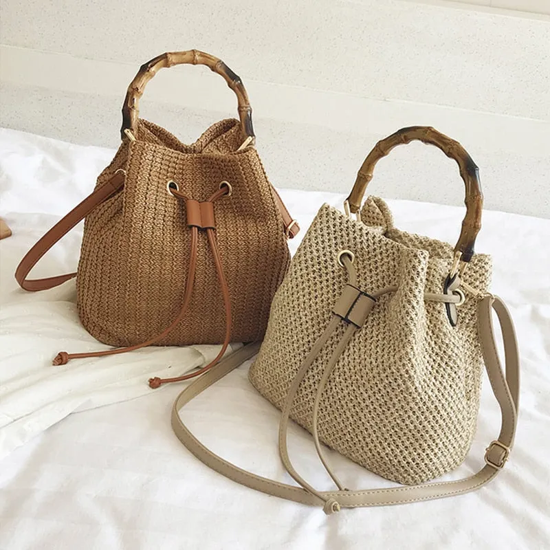 Arbor Retro Woven Bucket Bag