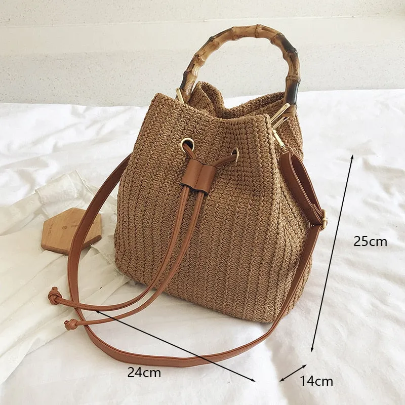 Arbor Retro Woven Bucket Bag