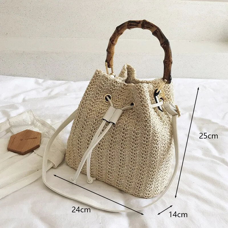 Arbor Retro Woven Bucket Bag