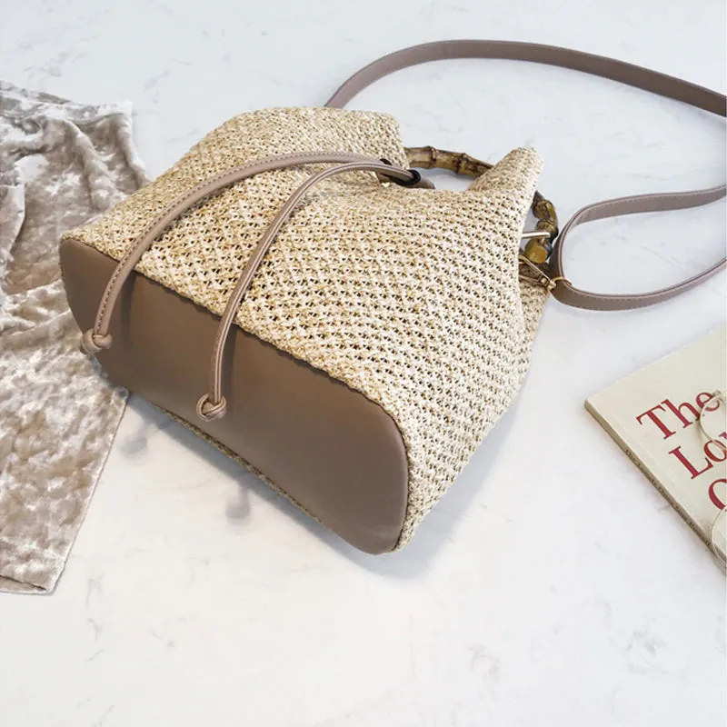 Arbor Retro Woven Bucket Bag