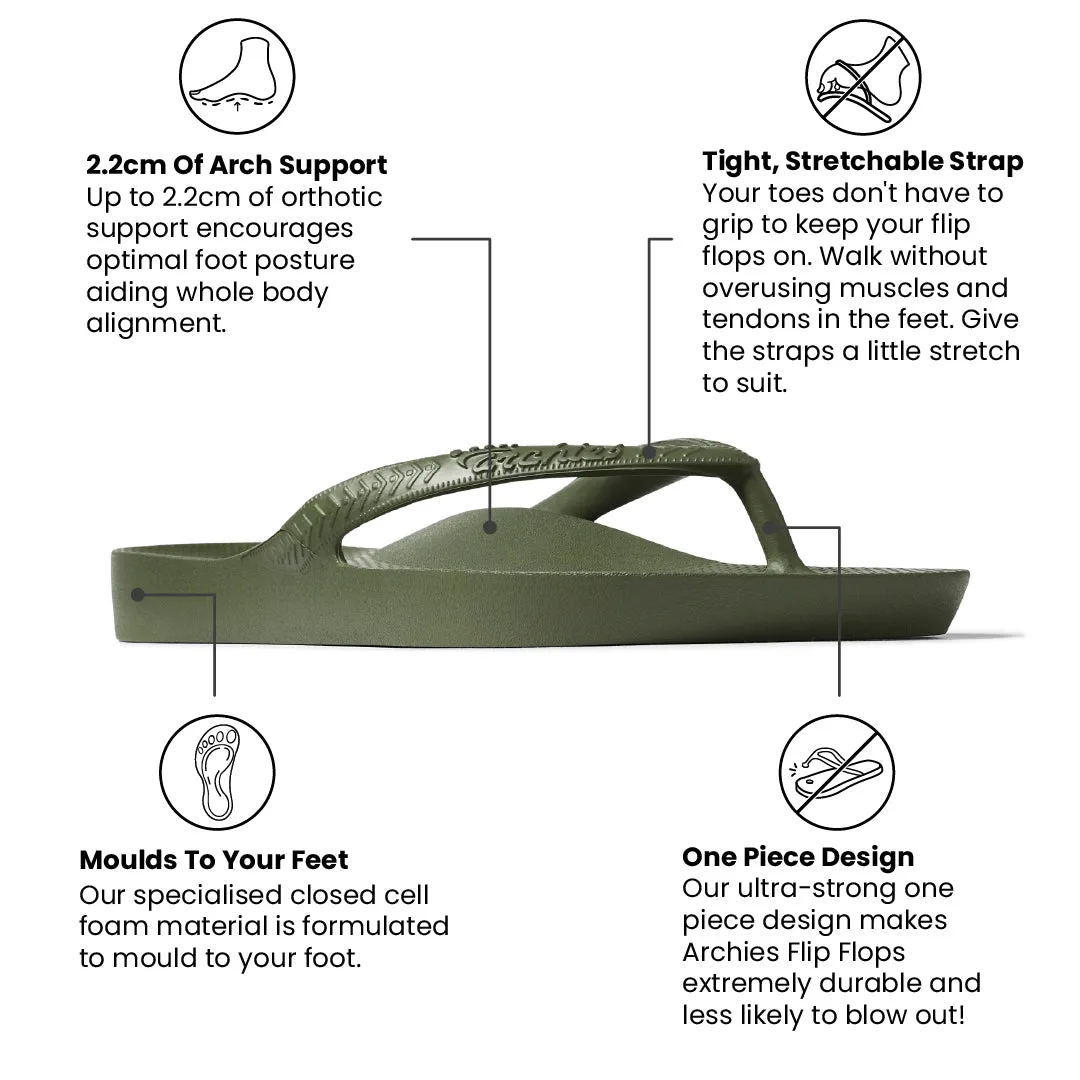 Arch Support Thongs - Classic - Khaki