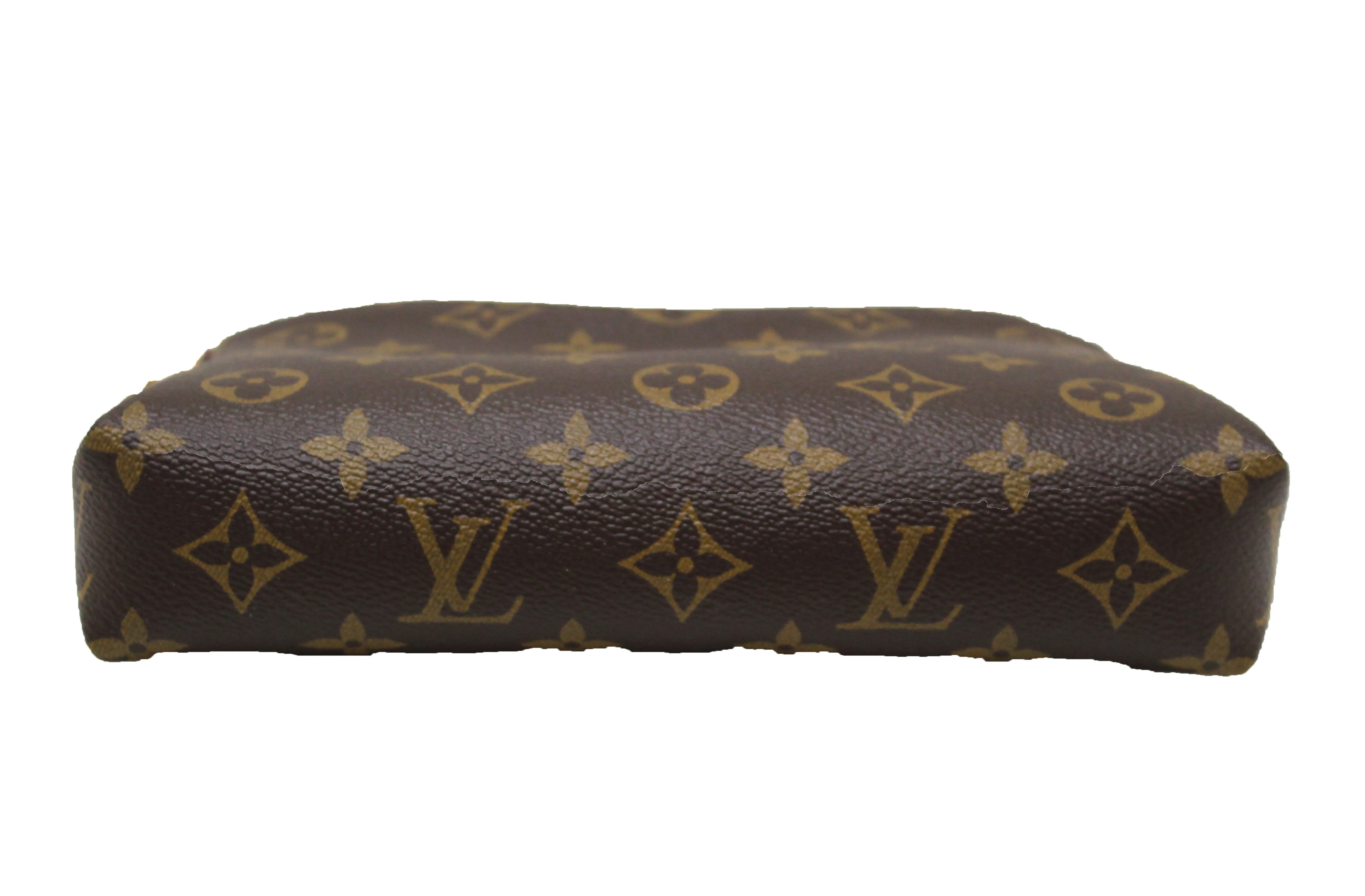 Authentic Louis Vuitton Classic Monogram Red Pallas Clutch Bag