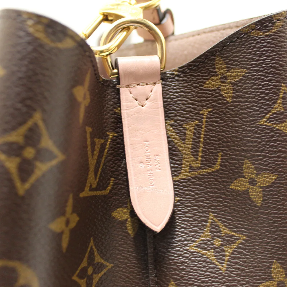 Authentic Louis Vuitton Monogram Canvas Pink NeoNoe Drawstring Bucket Shoulder Bag