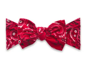 Baby Bling Bows Classic Knots--Cherry Bandana