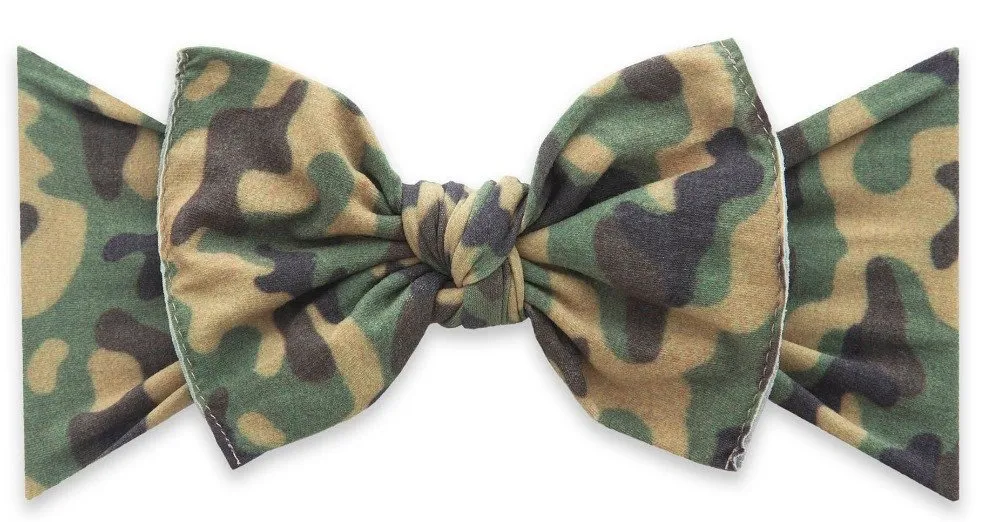 Baby Bling Bows Classic Knots--G.I. Girl Camo