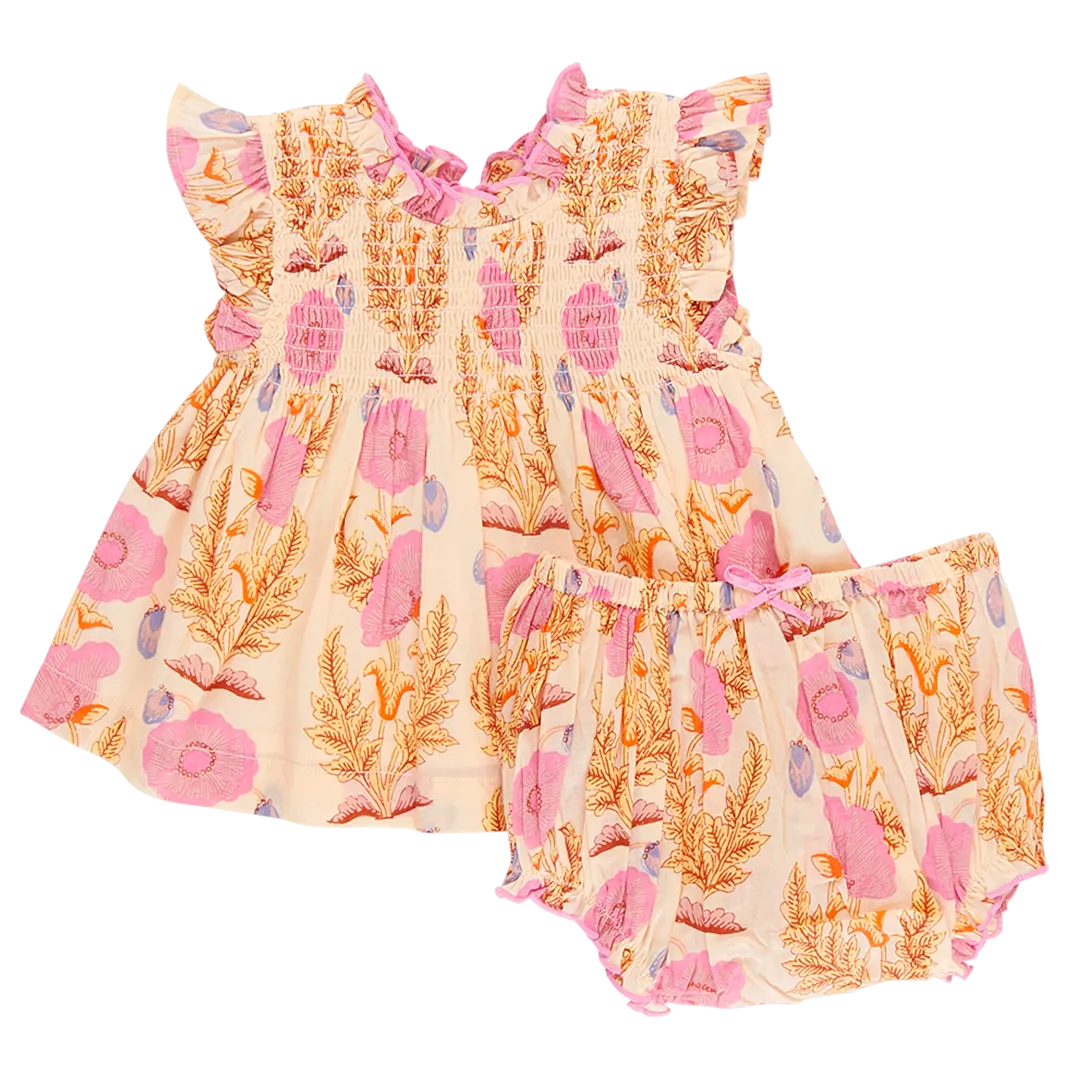 Baby Girls Stevie 2-Piece Set - Pink Gilded Floral