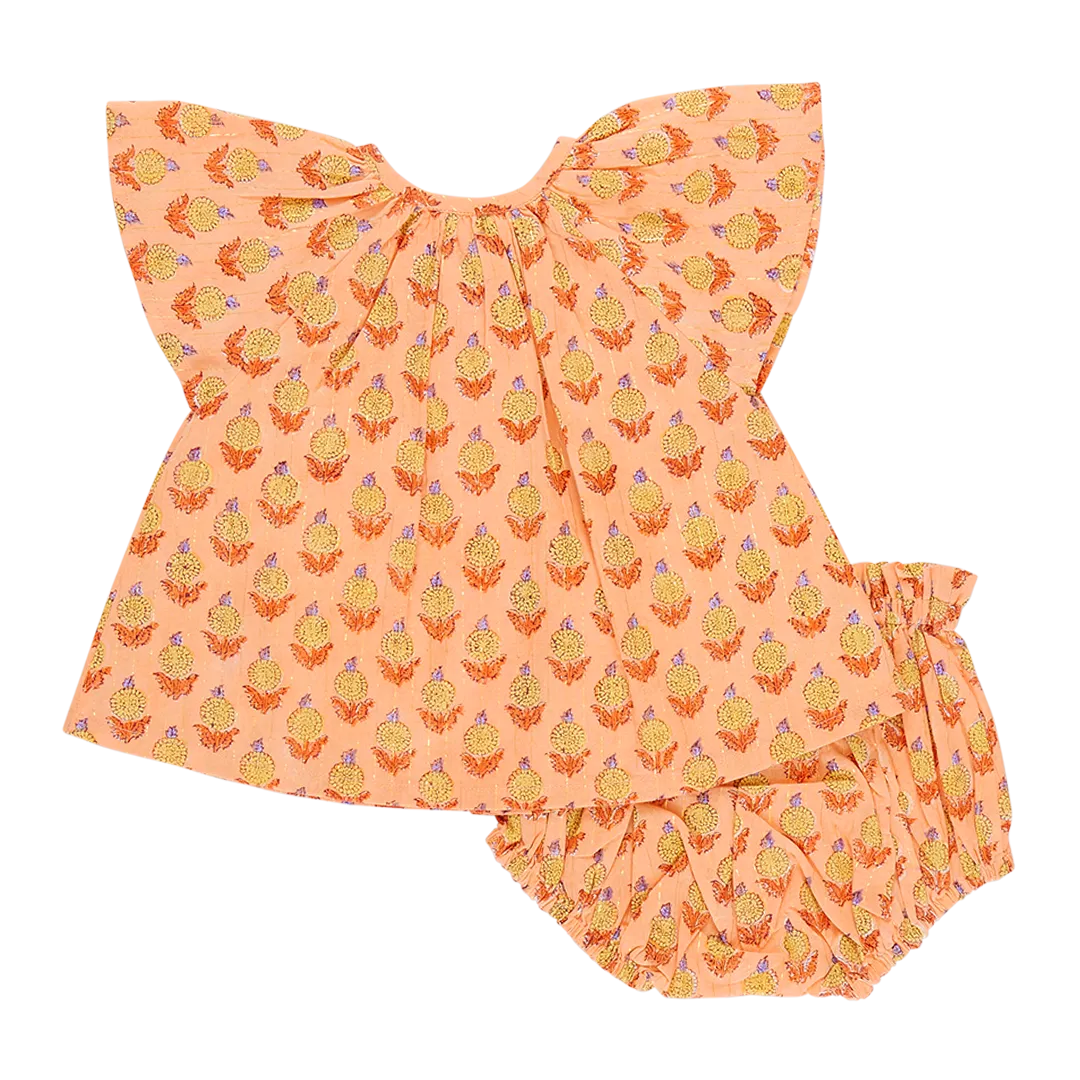 Baby Girls Willow 2-Piece Set - Orange Dahlia