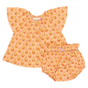 Baby Girls Willow 2-Piece Set - Orange Dahlia