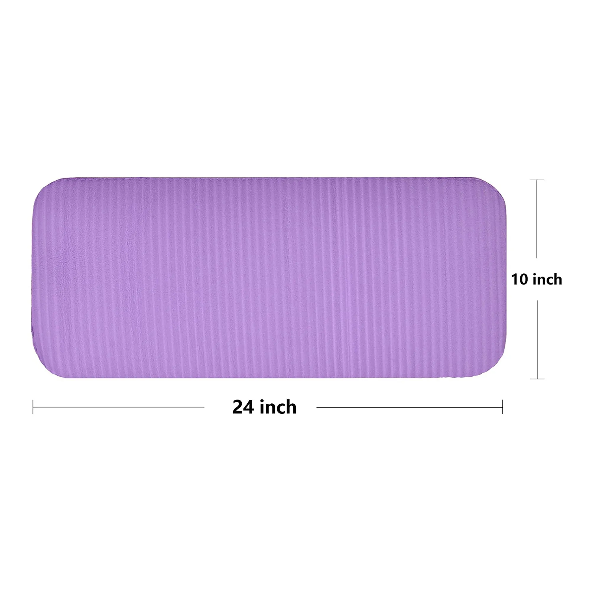 BalanceFrom Fitness GoYoga  71x24in Exercise Yoga Mat w/Knee Pad & Strap, Purple