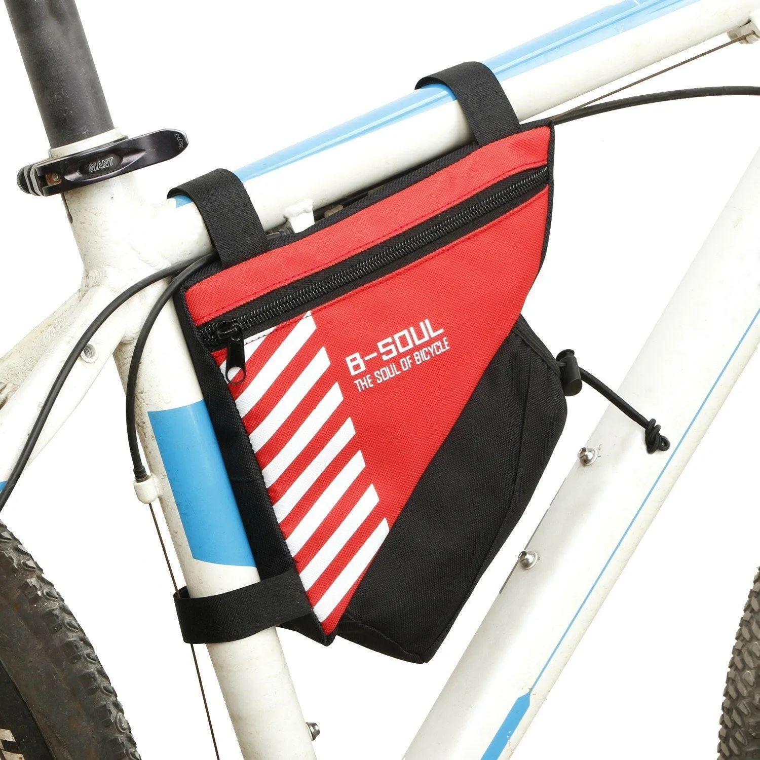 Bike Triangle Bag with Water Bottle Pocket Cycling Frame Top Tube Bag MTB Bicycle Tool Storage Bag Pouch