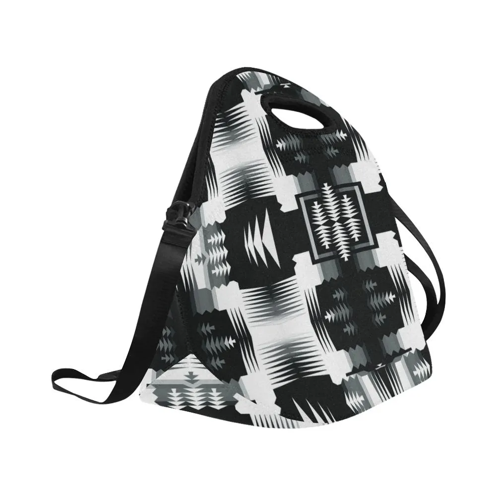 Black and White Sage II Large Insulated Neoprene Lunch Bag