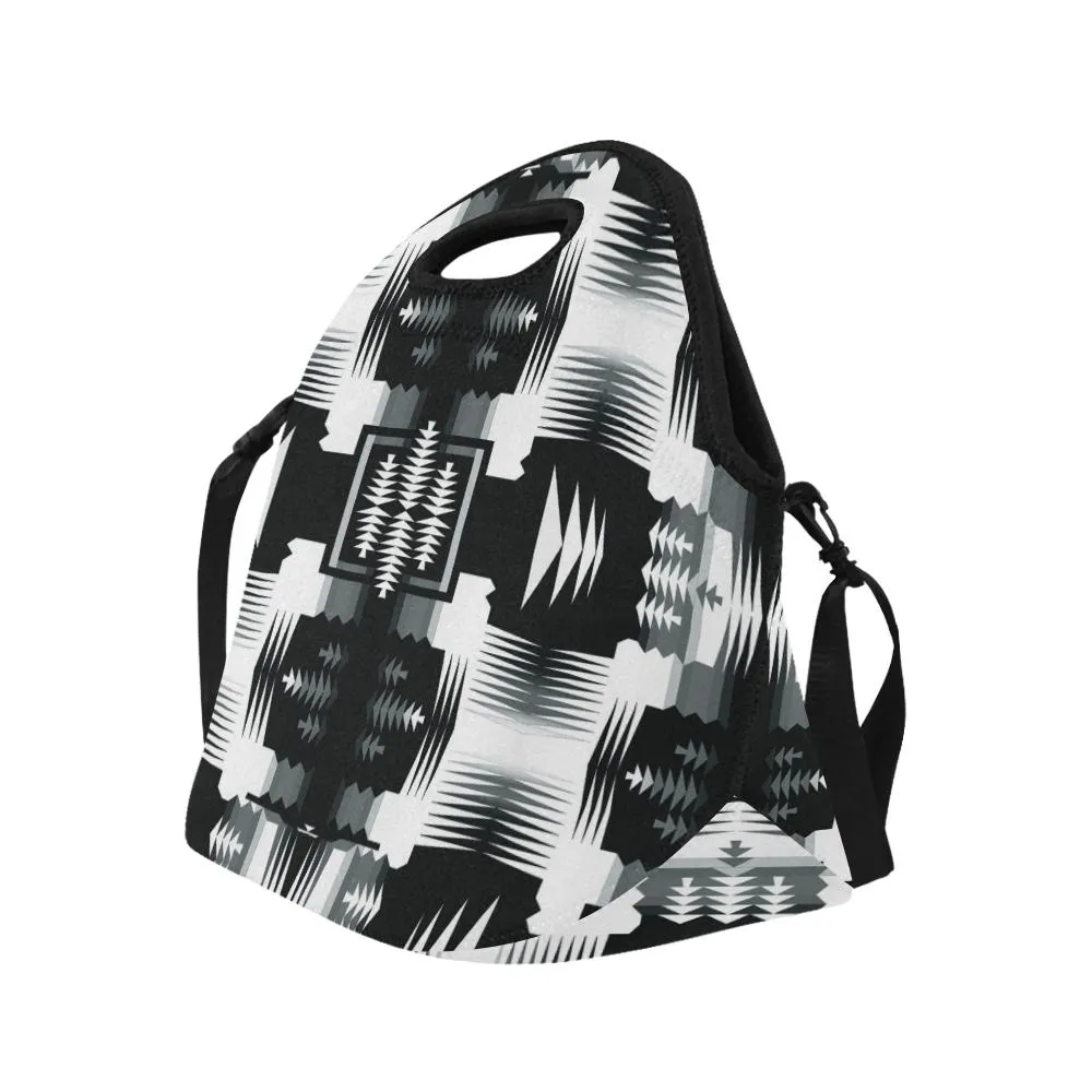 Black and White Sage II Large Insulated Neoprene Lunch Bag