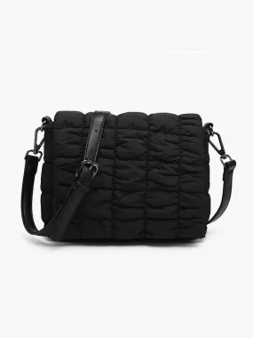 Black Tegan Quilted Crossbody