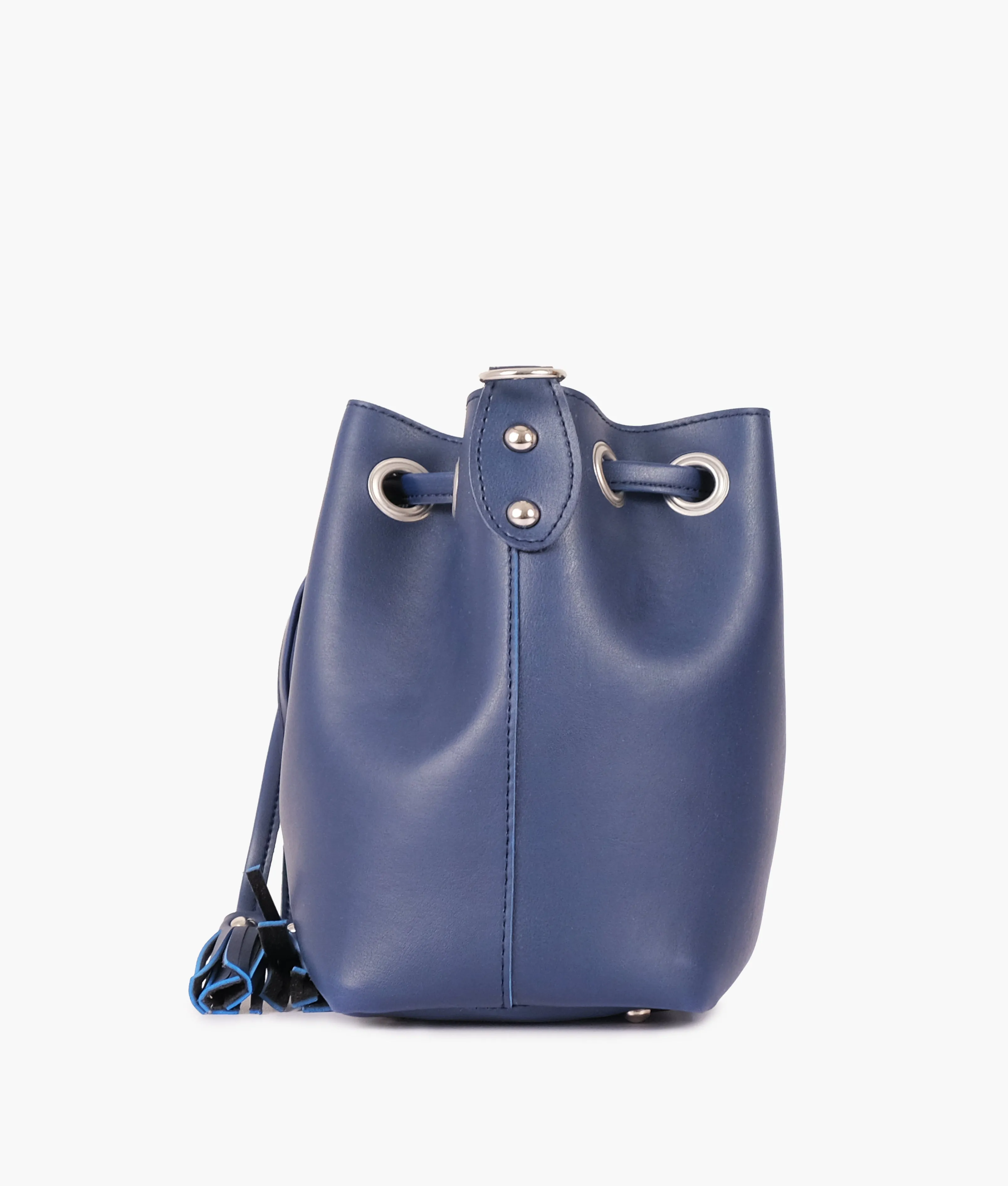 Blue bucket bag