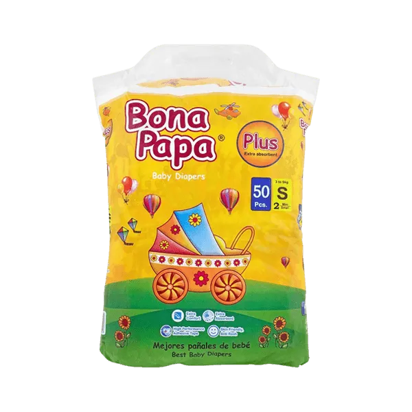 BONA PAPA PLUS BABY DIAPERS S-2 MINI SMALL 3-6 KG 50PCS