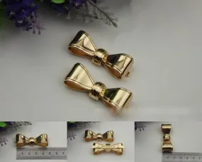 Bow Purse Label 2/20pcs Bag Hardware Charm Light Gold Handmade Purse Handbag Making Metal Decoration 45mm 1 3/4" Wholesale Supplies