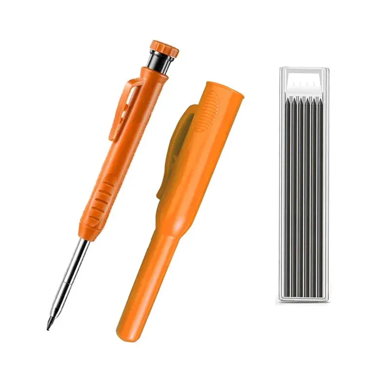 Built-In Sharpener for Deep Hole Mechanical Pencil Scribing Marking Woodworking Tool