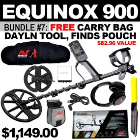 Bundle #7: Equinox 900 Includes 6" DD Coil & WHP   FREE Carry Bag, Dayln Tool, Finds Pouch ($82.96 Value)