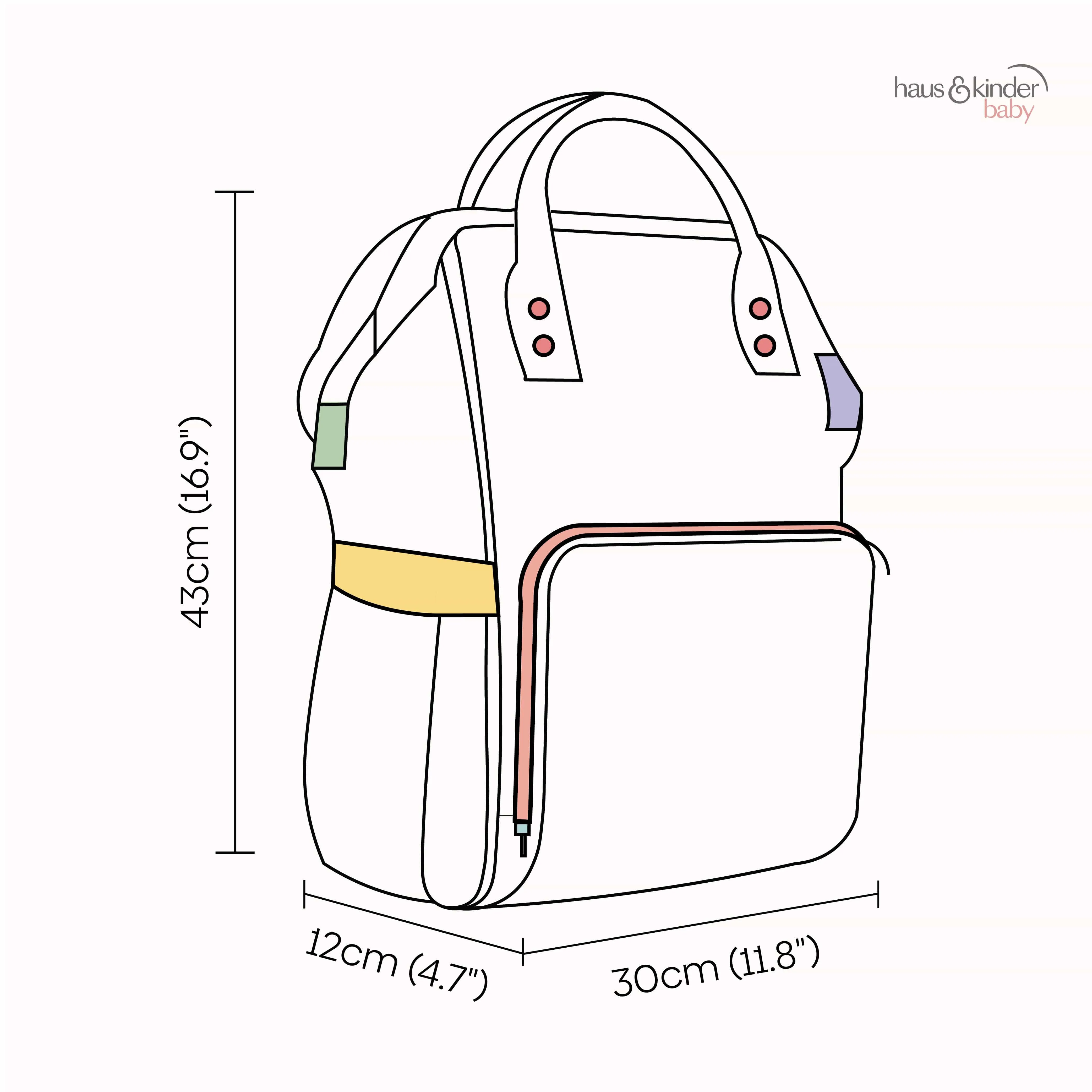 Chic Diaper Bag Backpack for New Parents (Capacity - 20L) , Mom in Paris