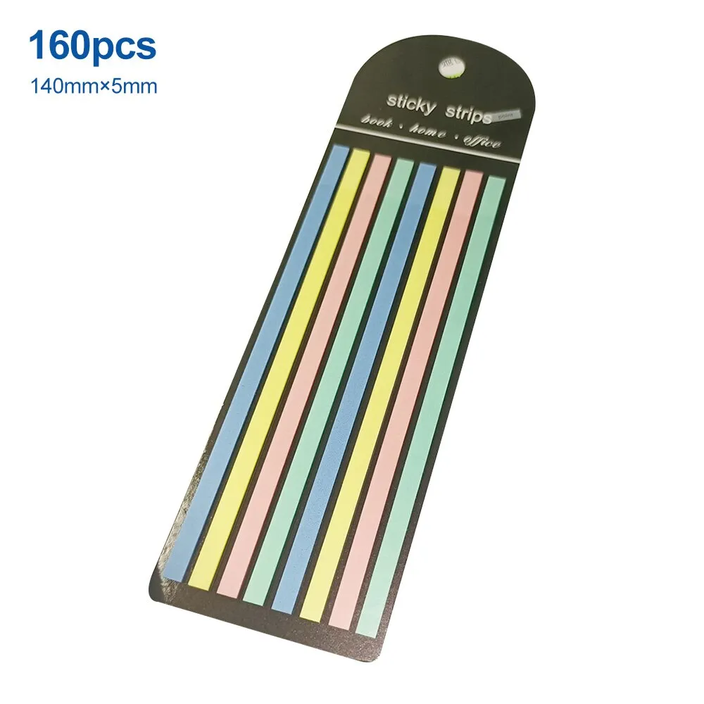 Colorful Transparent Fluorescent Flags: Organize and Highlight with 160pcs Sticky Notes (Random)