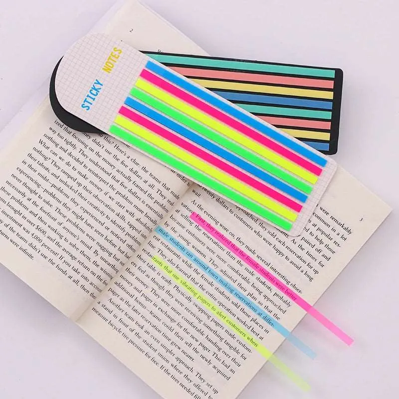 Colorful Transparent Fluorescent Flags: Organize and Highlight with 160pcs Sticky Notes (Random)