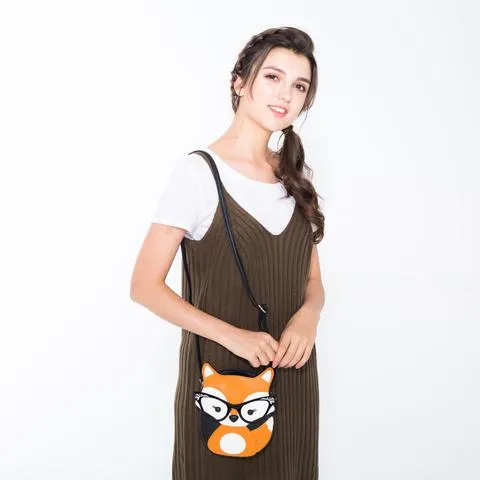 Comeco Sleepyville Critters - Foxy Fox With Vintage Eyewear Crossbody Bag