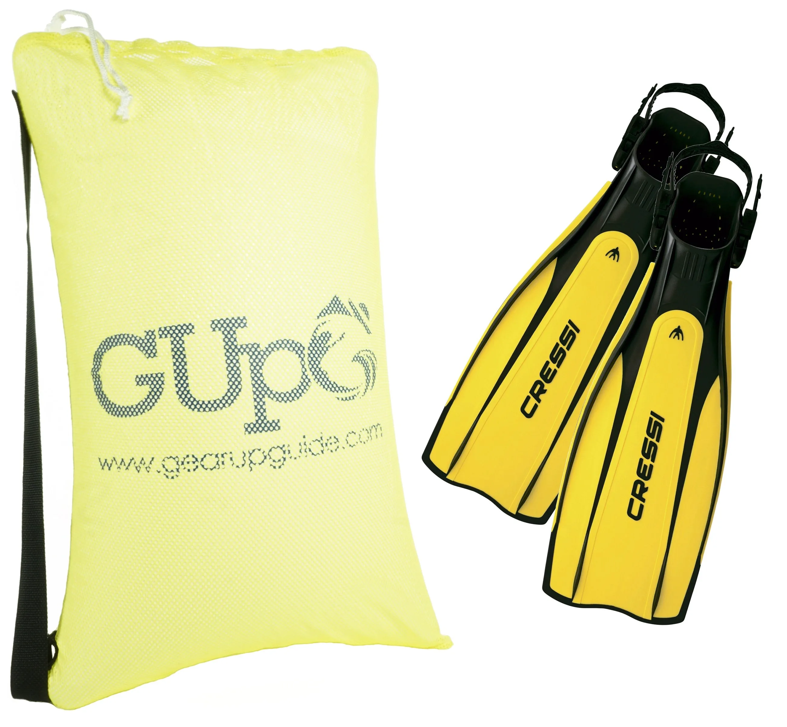 Cressi Pro Light Scuba Diving Fins (Made In Italy) GupG Mesh Bag