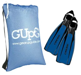 Cressi Pro Light Scuba Diving Fins (Made In Italy) GupG Mesh Bag