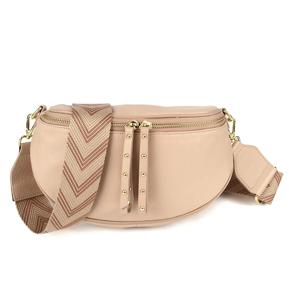 CROSSOVER LEATHER OBSESSED BAG | Blush