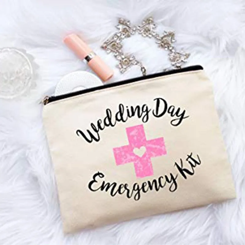 Cute Bridal Make Up Bag - Regret Nothing - Emergency Kit Recovery Bag for Bachelorette Party Bridal Shower