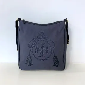 Dark Blue Fabric Crossbody