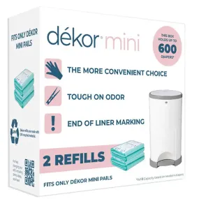 Dekor - Refill Pack for Dekor Mini Diaper Pails (2 Pack)