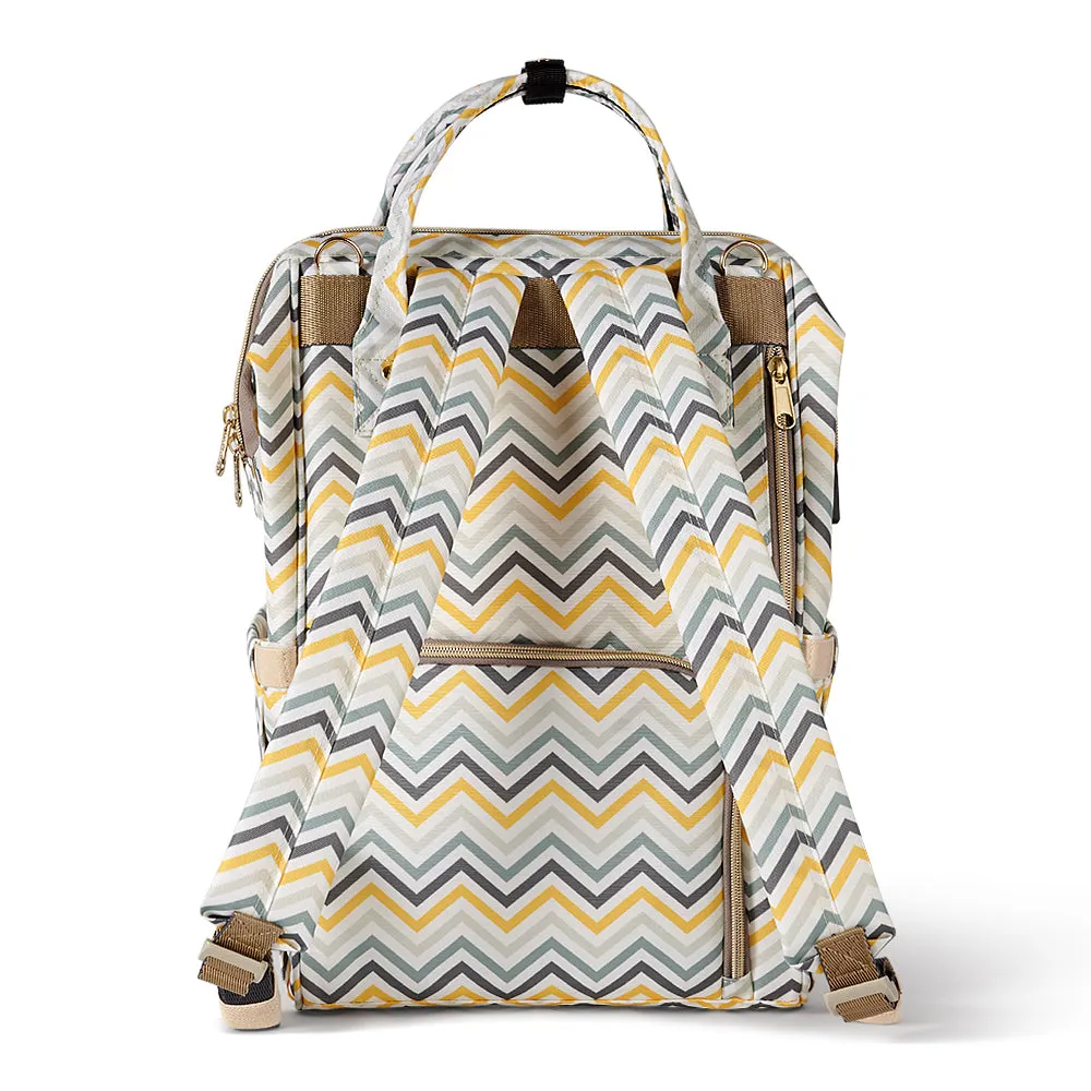 Diaper Bag - Yellow Wave