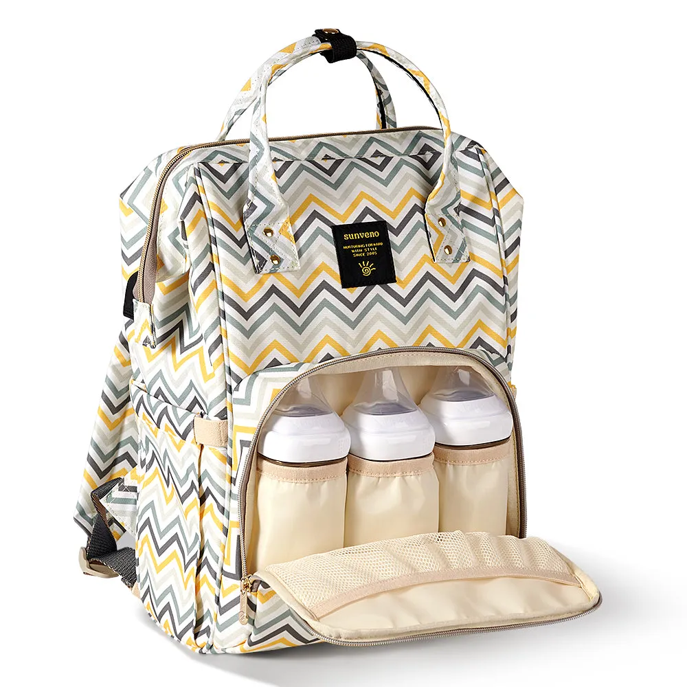 Diaper Bag - Yellow Wave