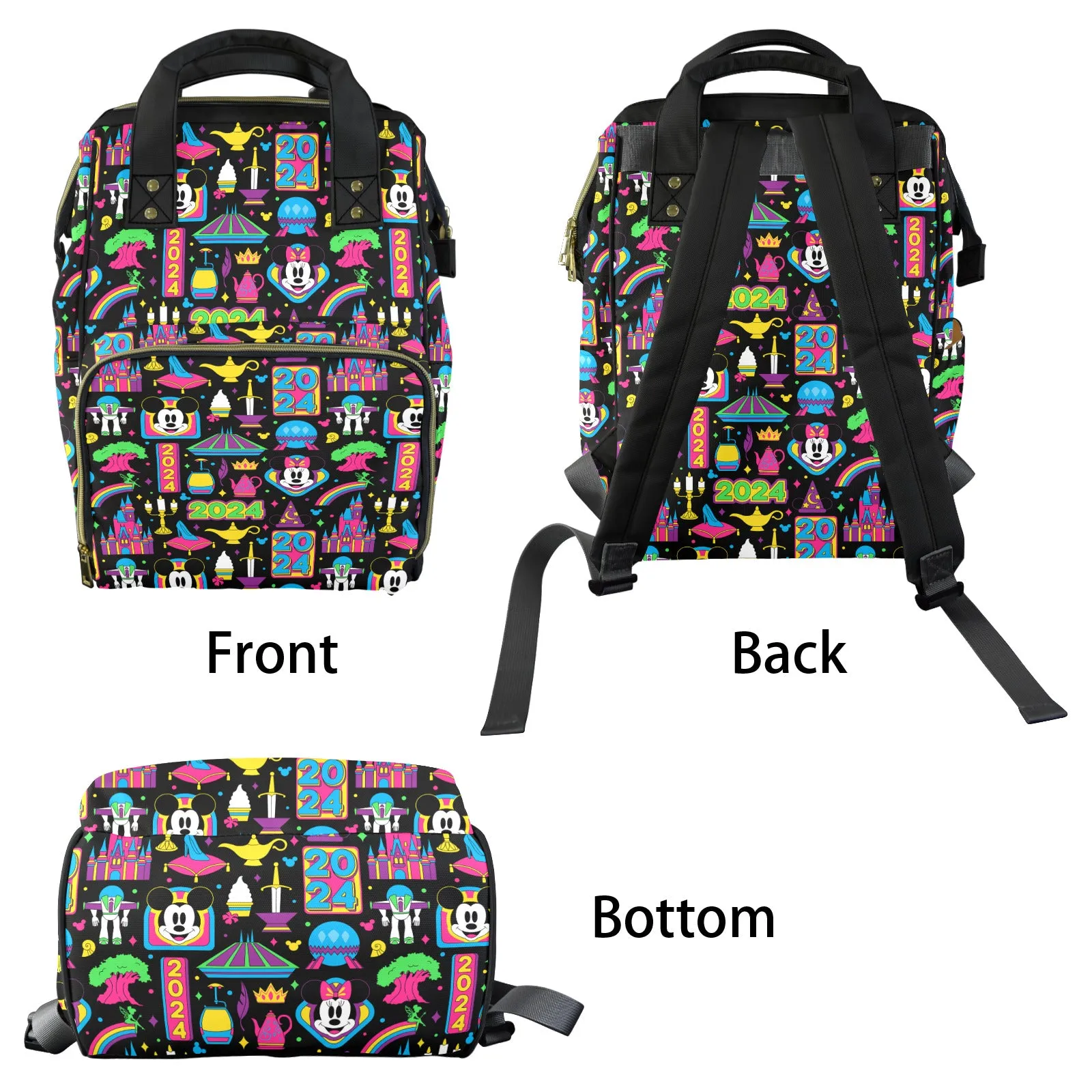 Disney 2024 Dark Multi-Function Diaper Bag