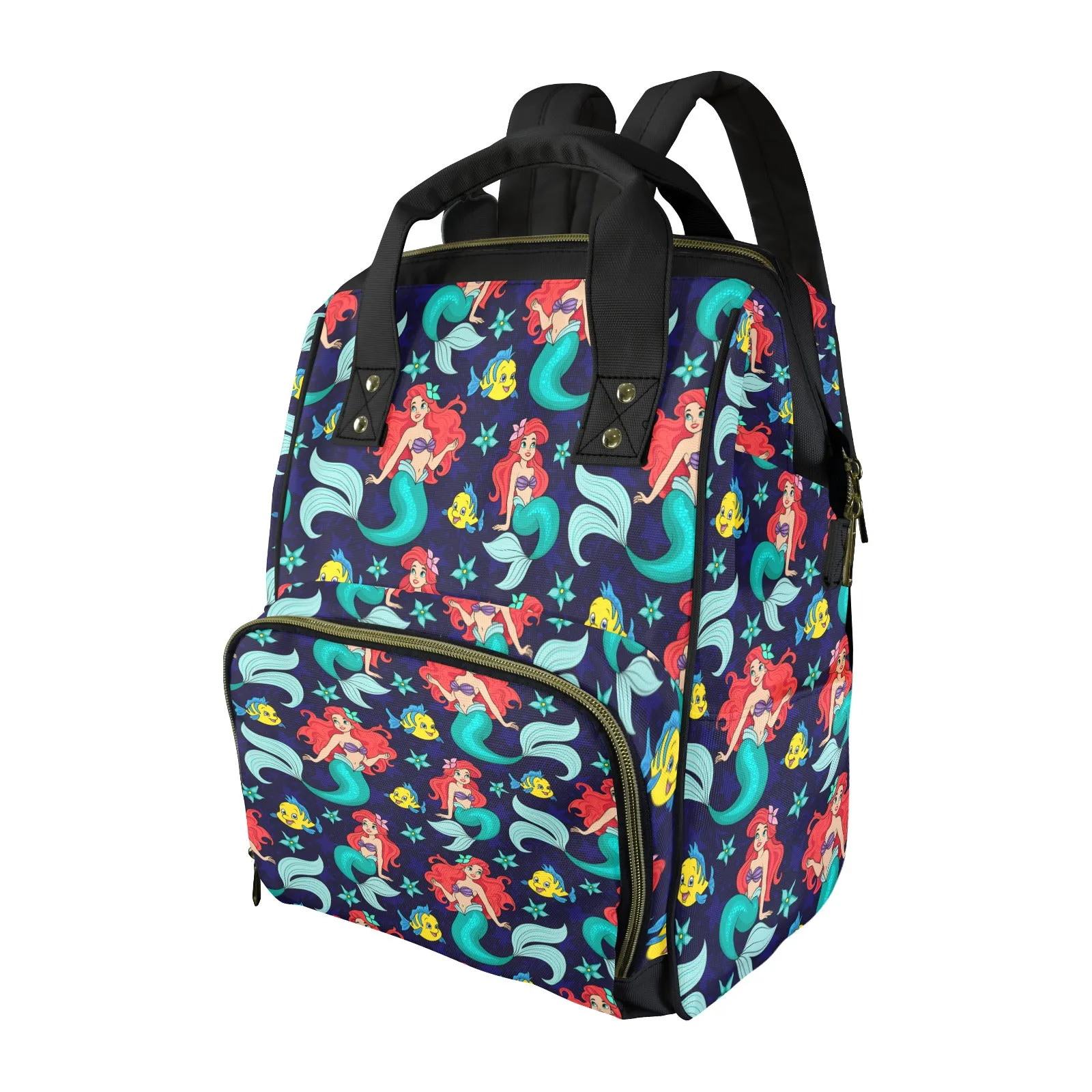 Disney Little Mermaid I Want To Be Where The People Are Multi-Function Diaper Bag