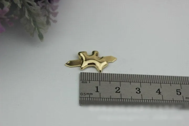 Dog Shaped Purse Label 1/10pcs Bag Hardware Charm Light Gold Handmade Purse Handbag Making Metal Decoration 15mm 5/8" Wholesale Supplies