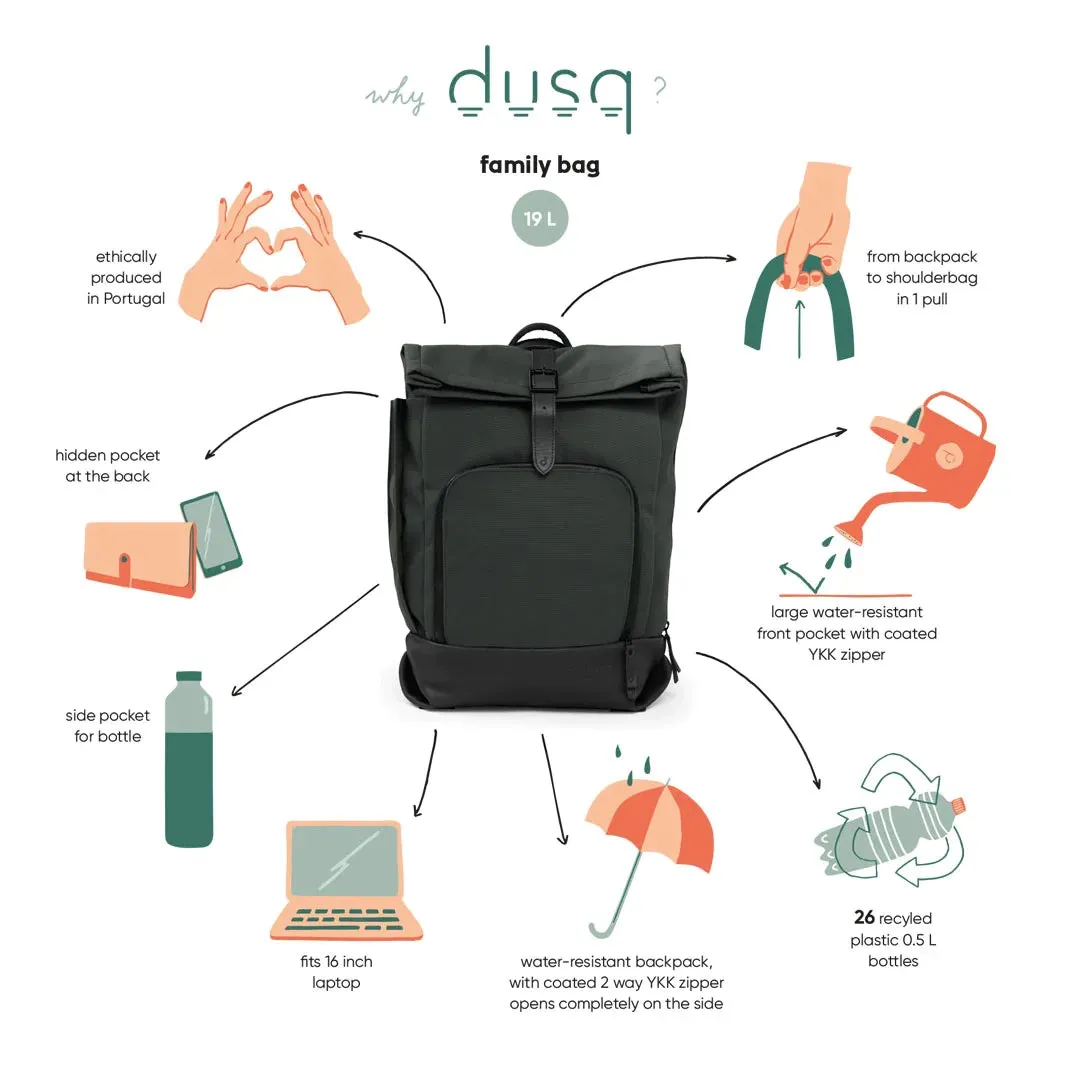 Dusq Family Bag Canvas Night Black