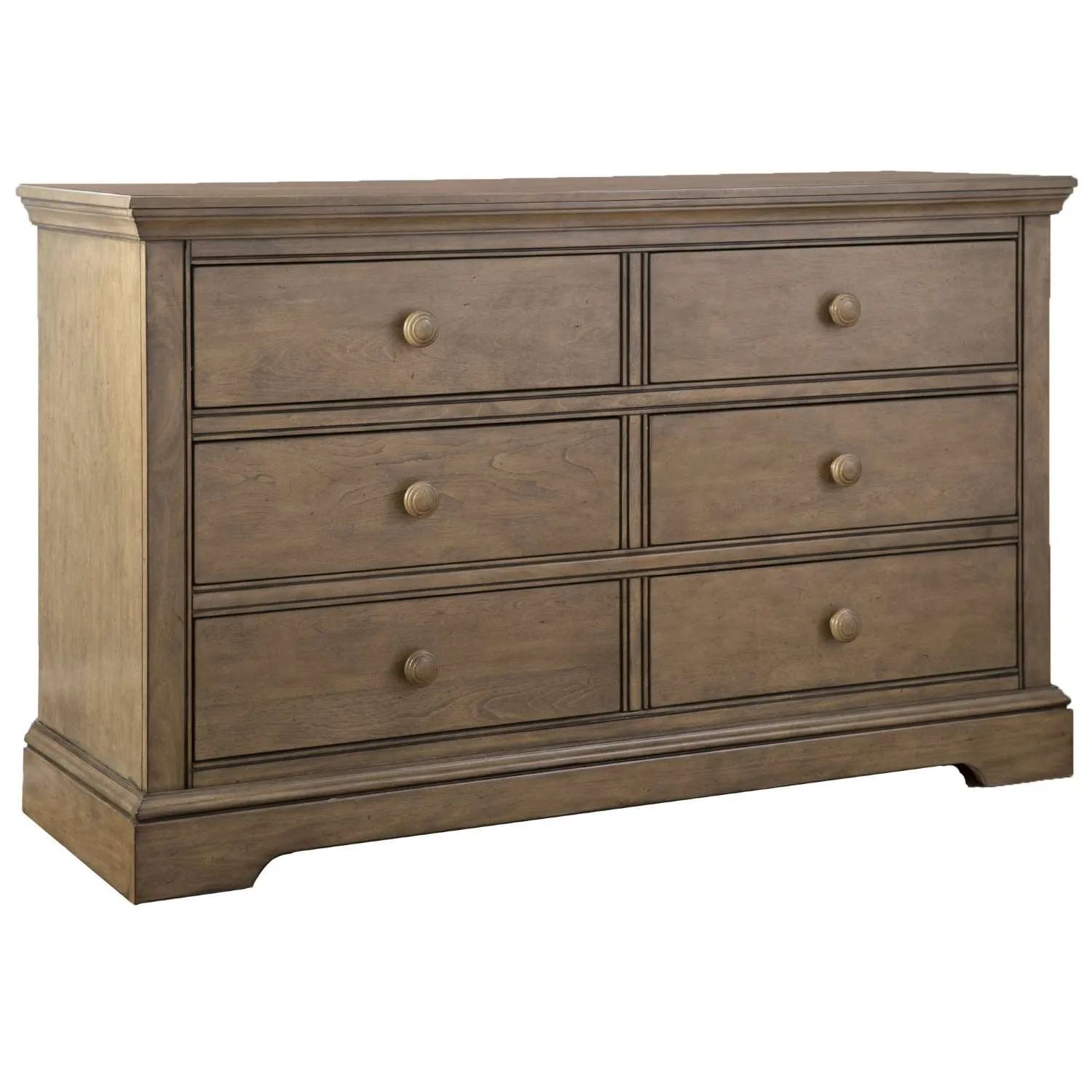 Ellie 6 Drawer Dresser - Cashew