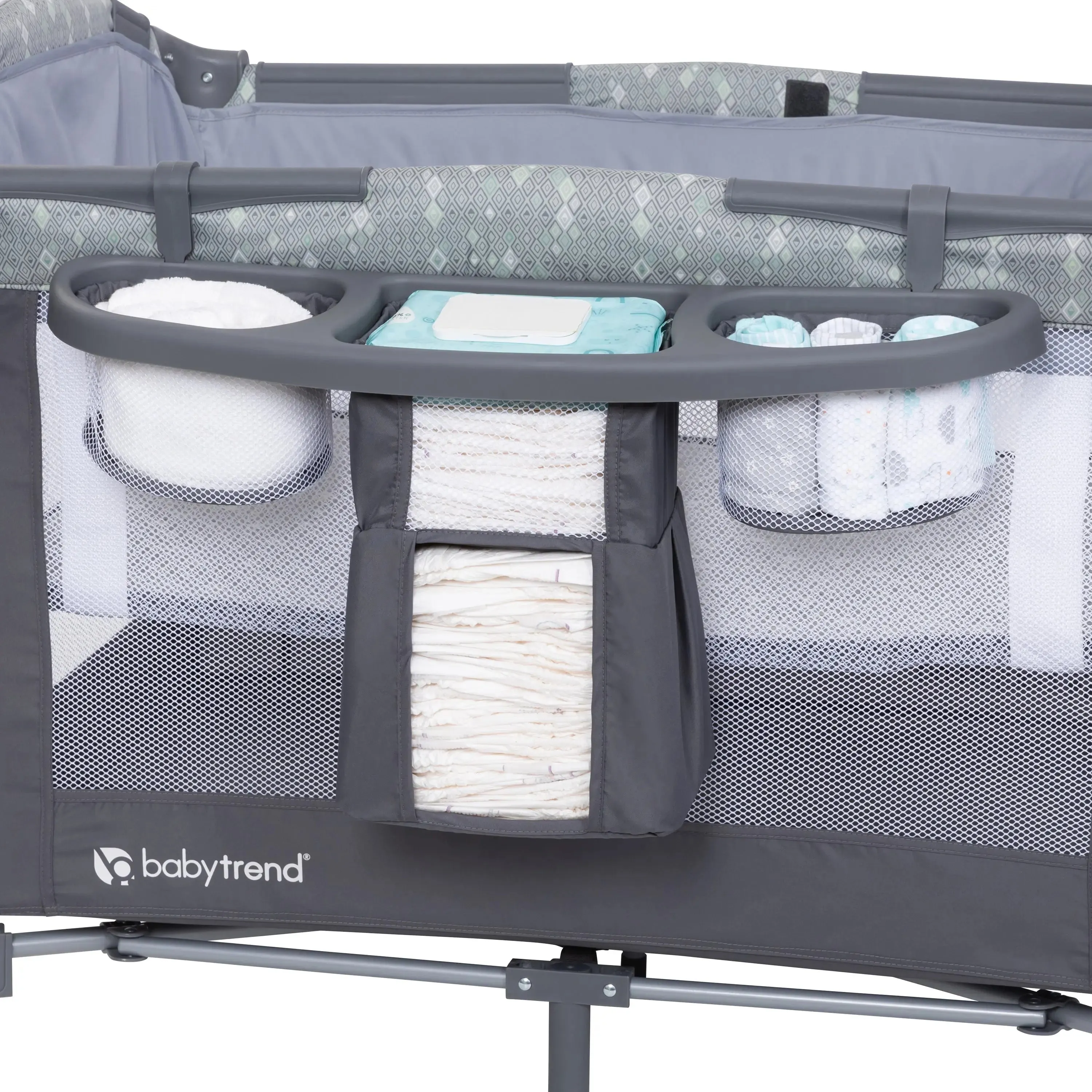 EZ Rest® Deluxe Nursery Center® Playard - Diamond Sage (Toys R Us Canada Exclusive)